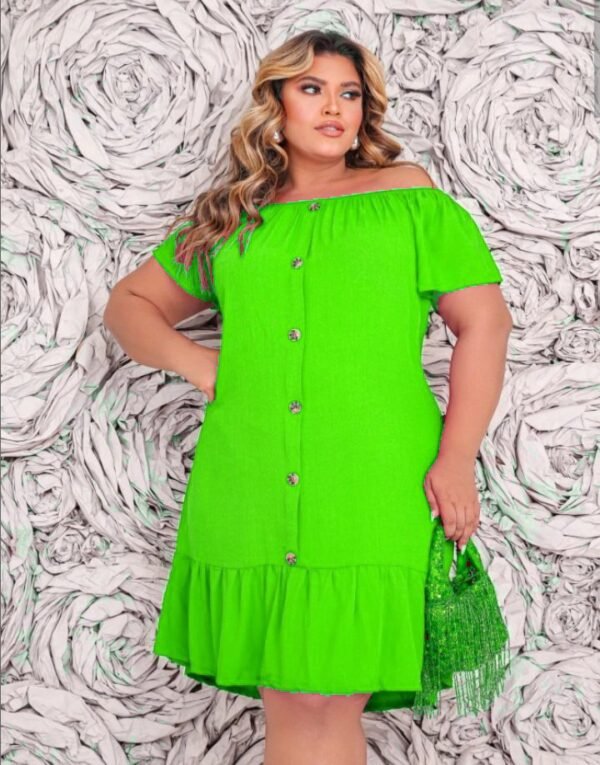 Vestido ciganinha com botões fake